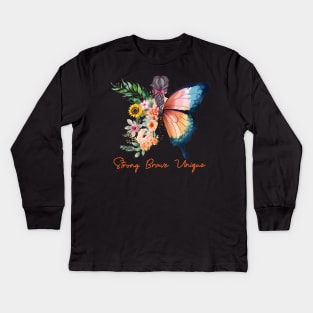 Butterfly pattern Kids Long Sleeve T-Shirt